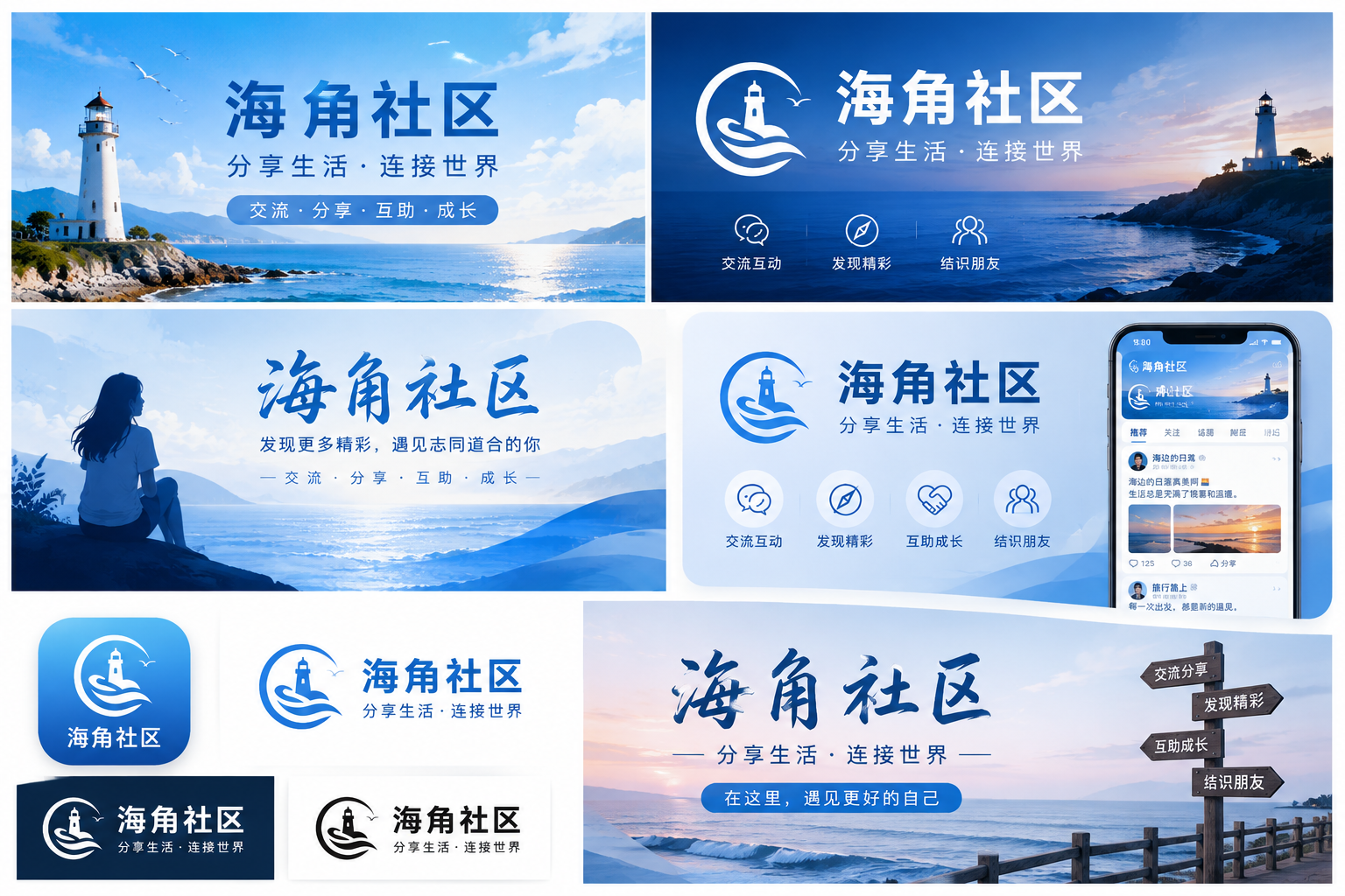 海角社区城市生活与社区内容品牌视觉